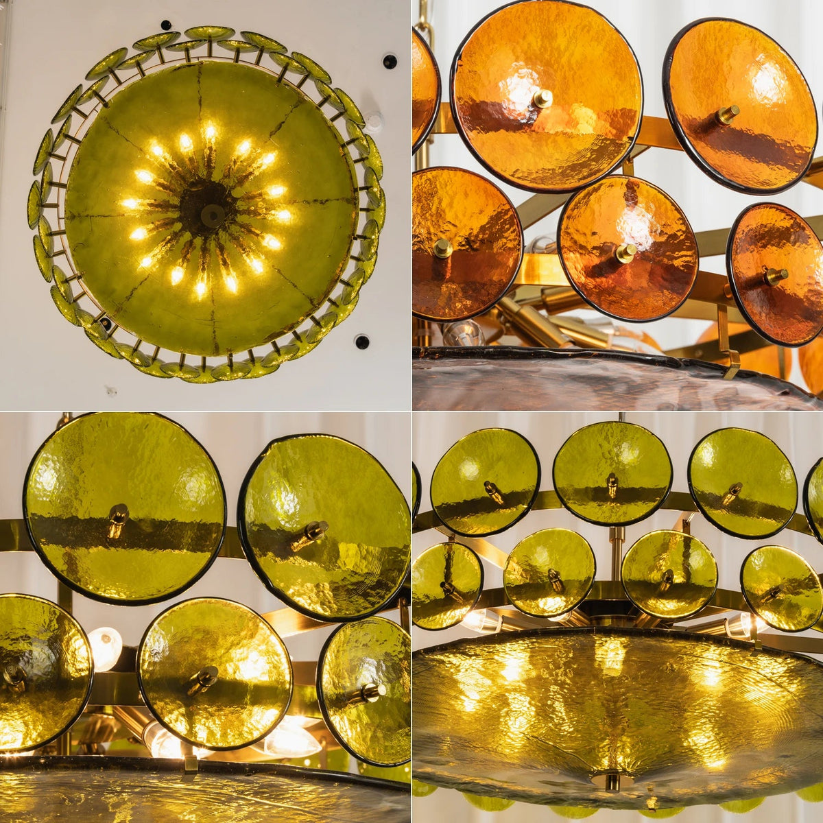 Ivor Tiered Glass Disc Chandelier