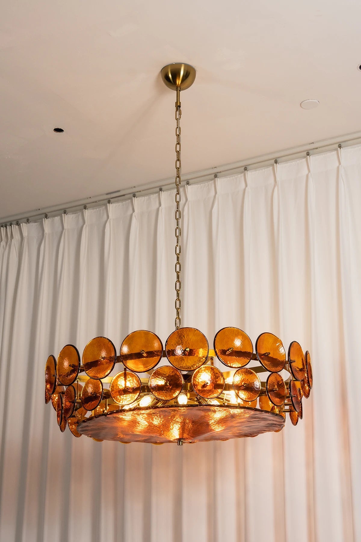 Ivor Tiered Glass Disc Chandelier
