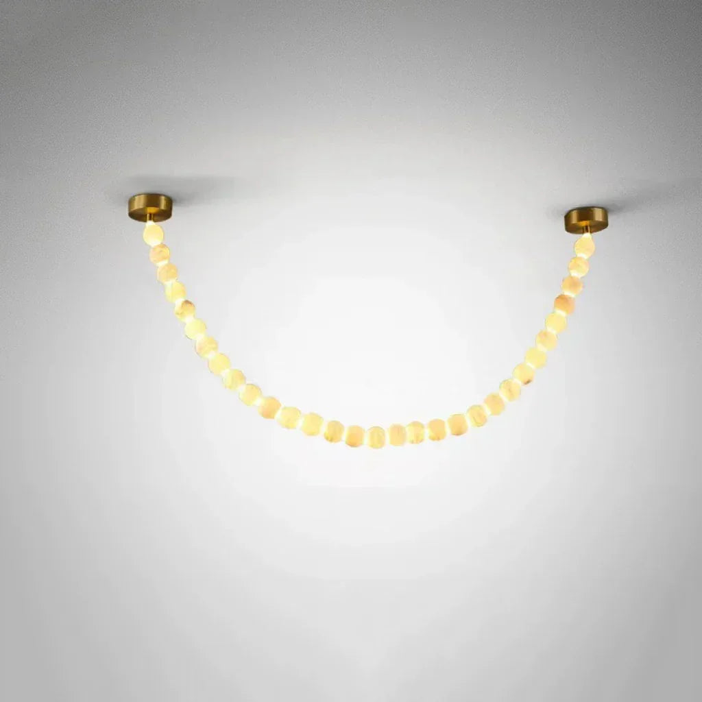 Liora Beaded Alabaster Swag Chandelier