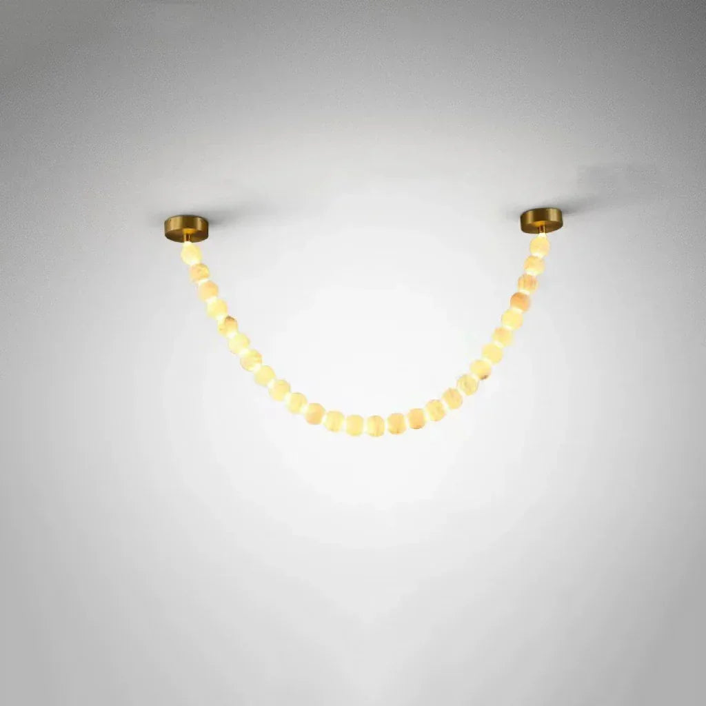 Liora Beaded Alabaster Swag Chandelier