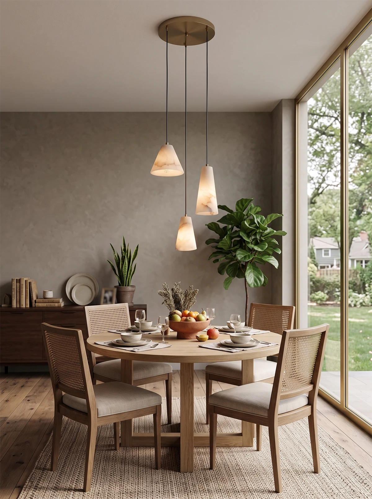 Linnea Tapered Alabaster Cluster Chandelier