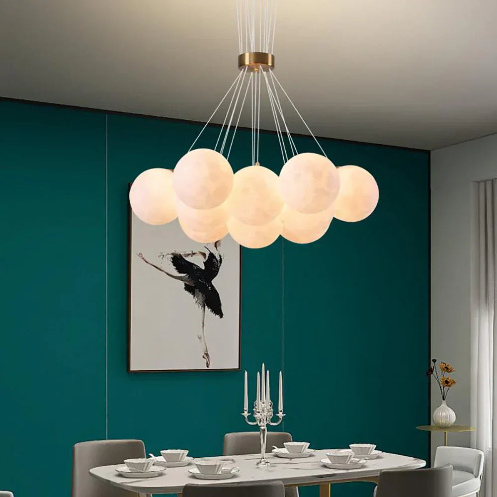 Lunar Alabaster Spherical Chandelier