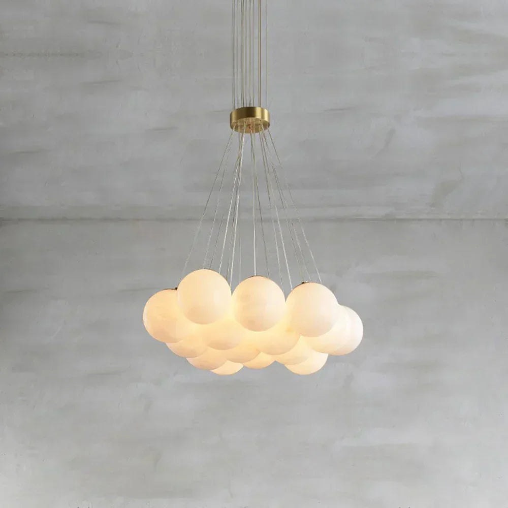 Lunar Alabaster Spherical Chandelier