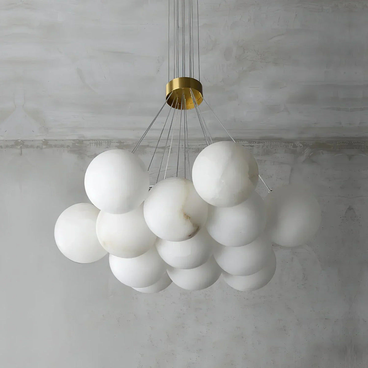 Lunar Alabaster Spherical Chandelier