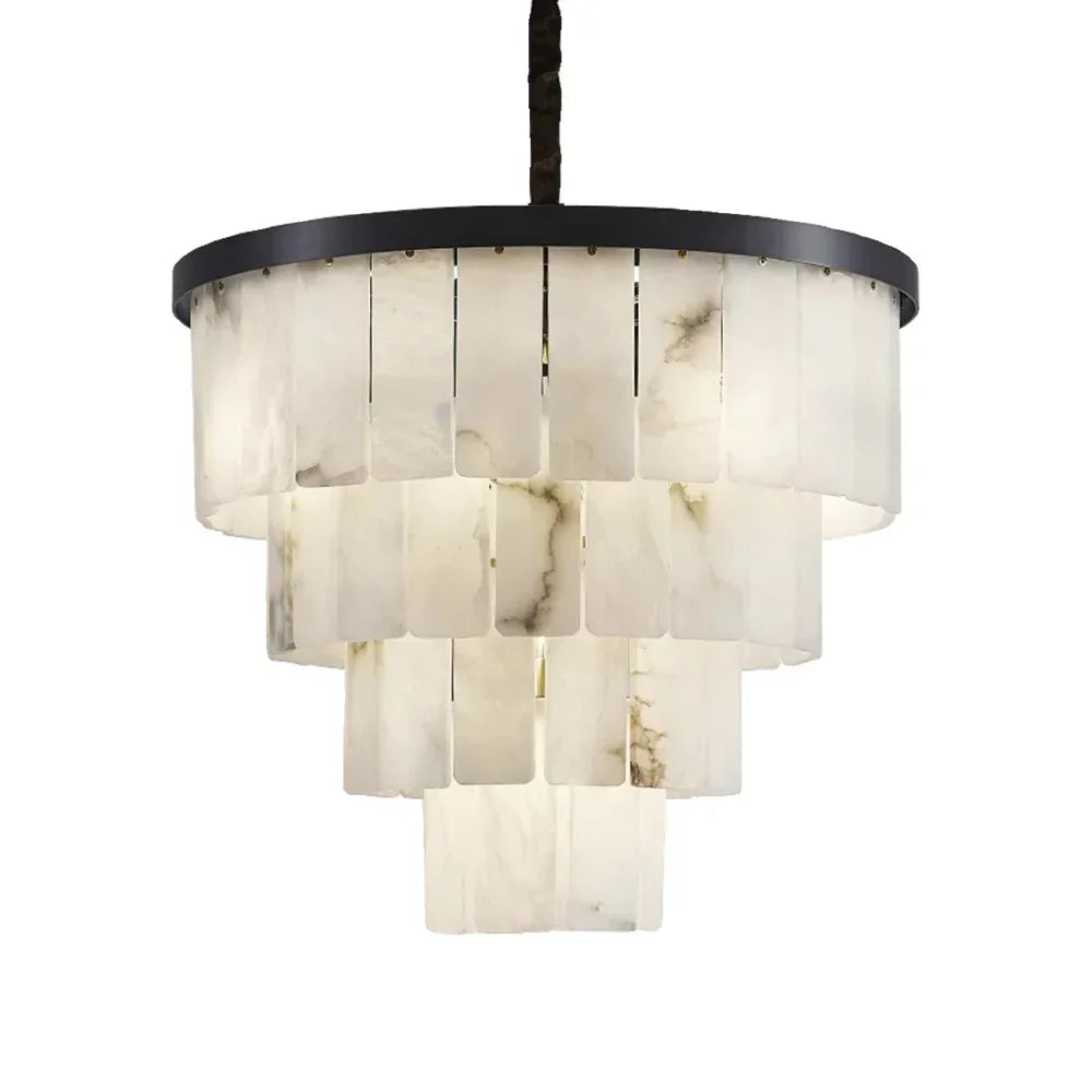 Luxurious Cascading Snow Plaster Chandelier
