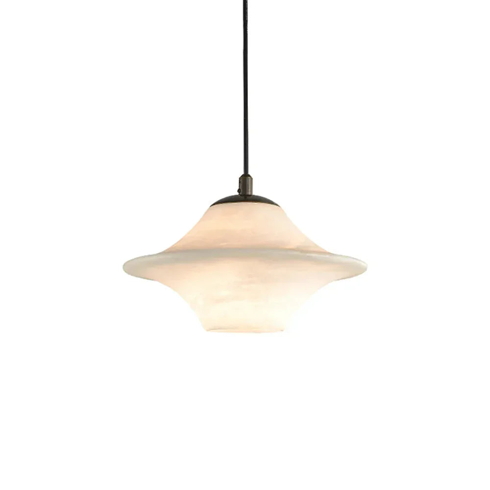 Luxury Alabaster Saucer Pendant Light
