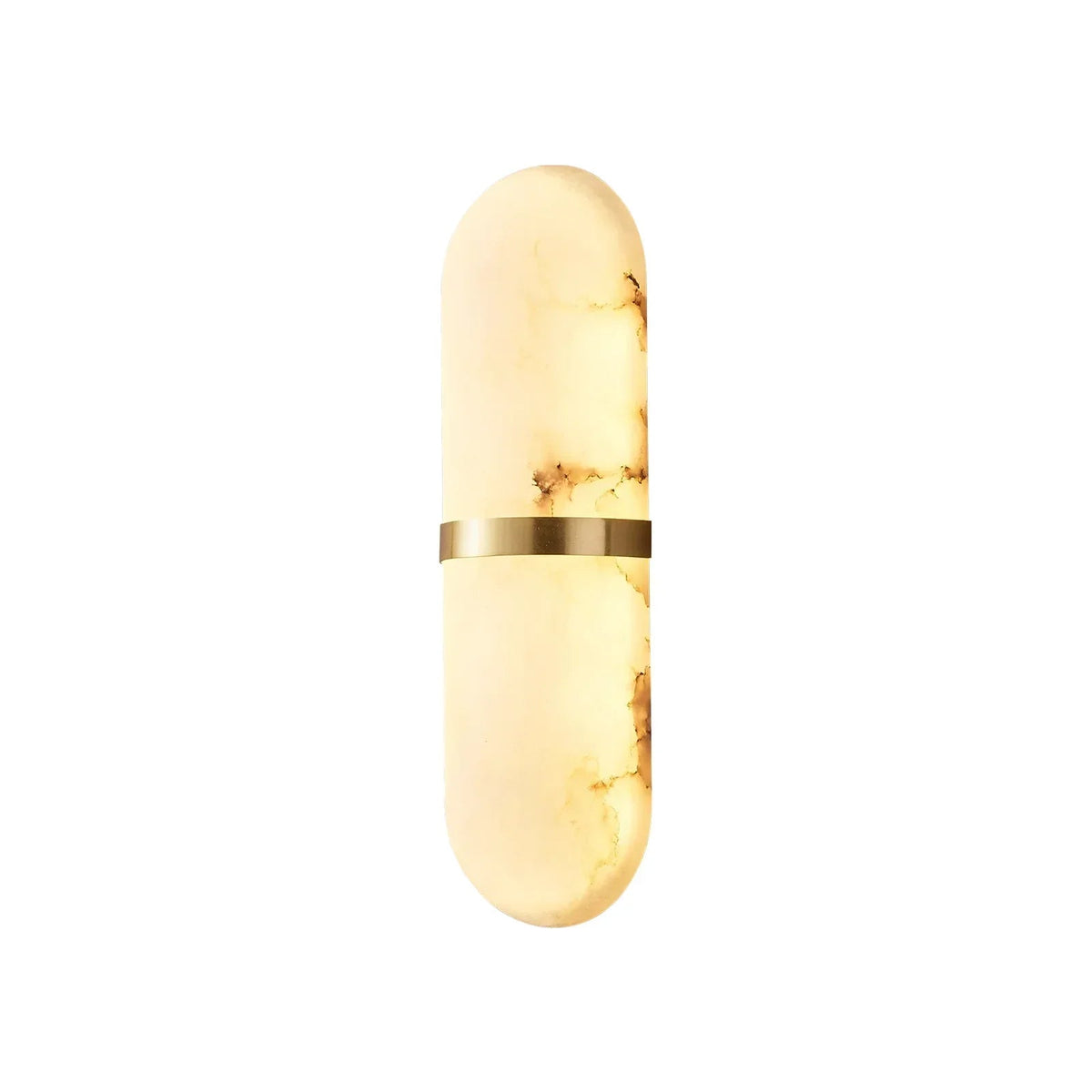 Oval Alabaster Semi-Circular Wall Lamp
