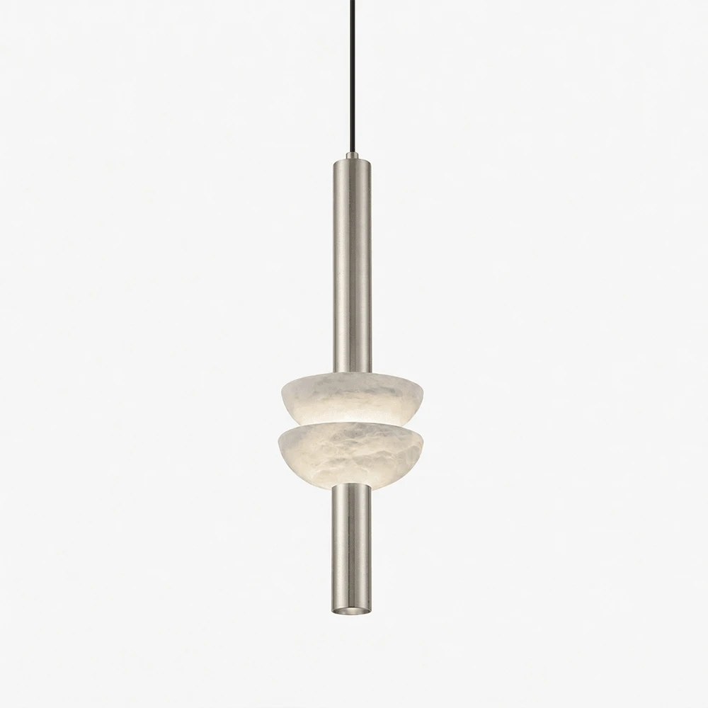 Marlen Stacked Stone Alabaster Chandelier