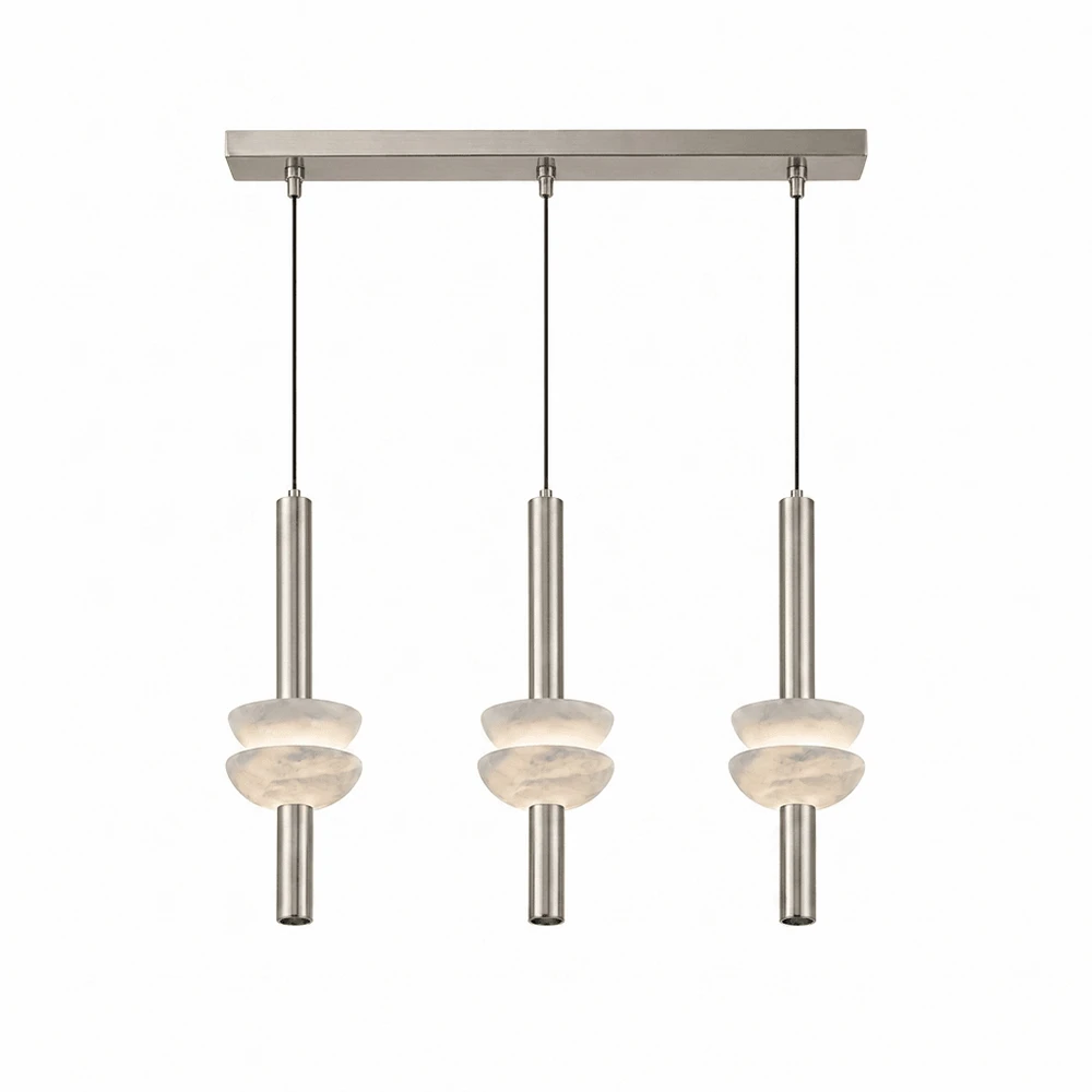Marlen Stacked Stone Alabaster Chandelier