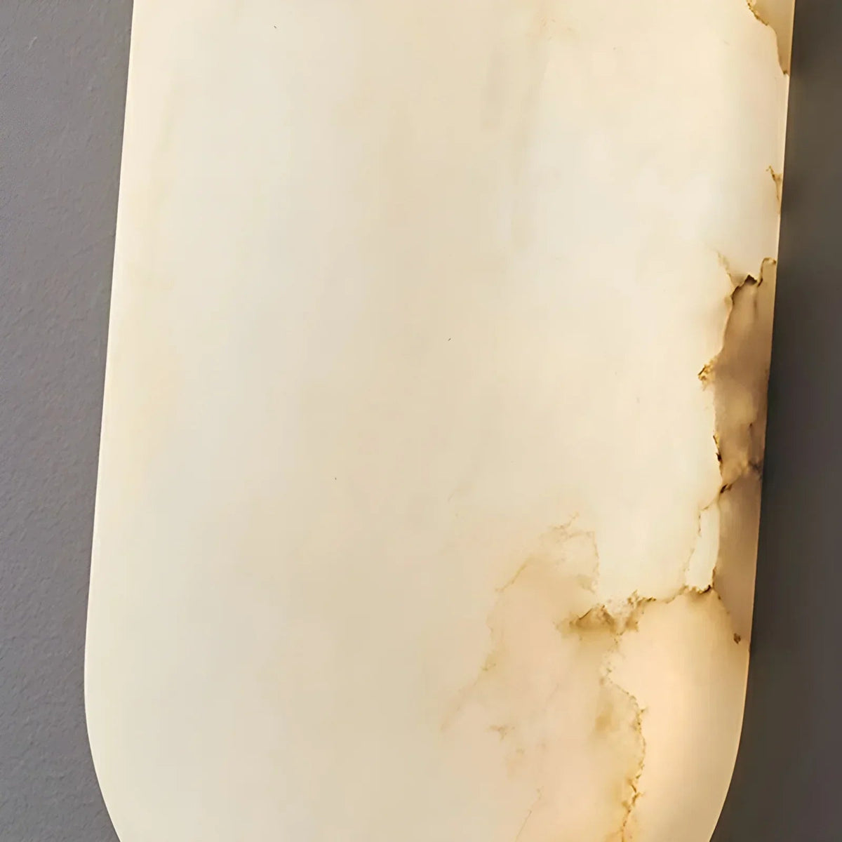 Oval Alabaster Semi-Circular Wall Lamp