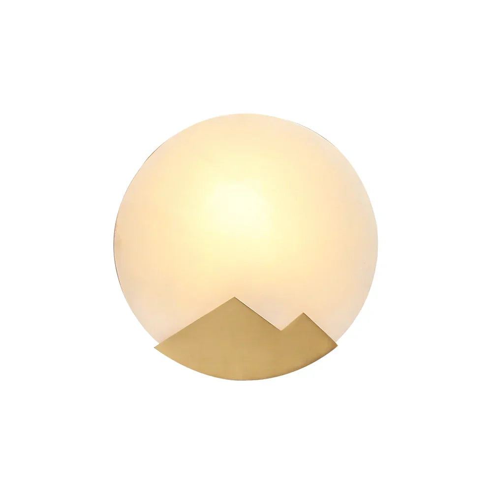 Modern Alabaster Brass Wall Light