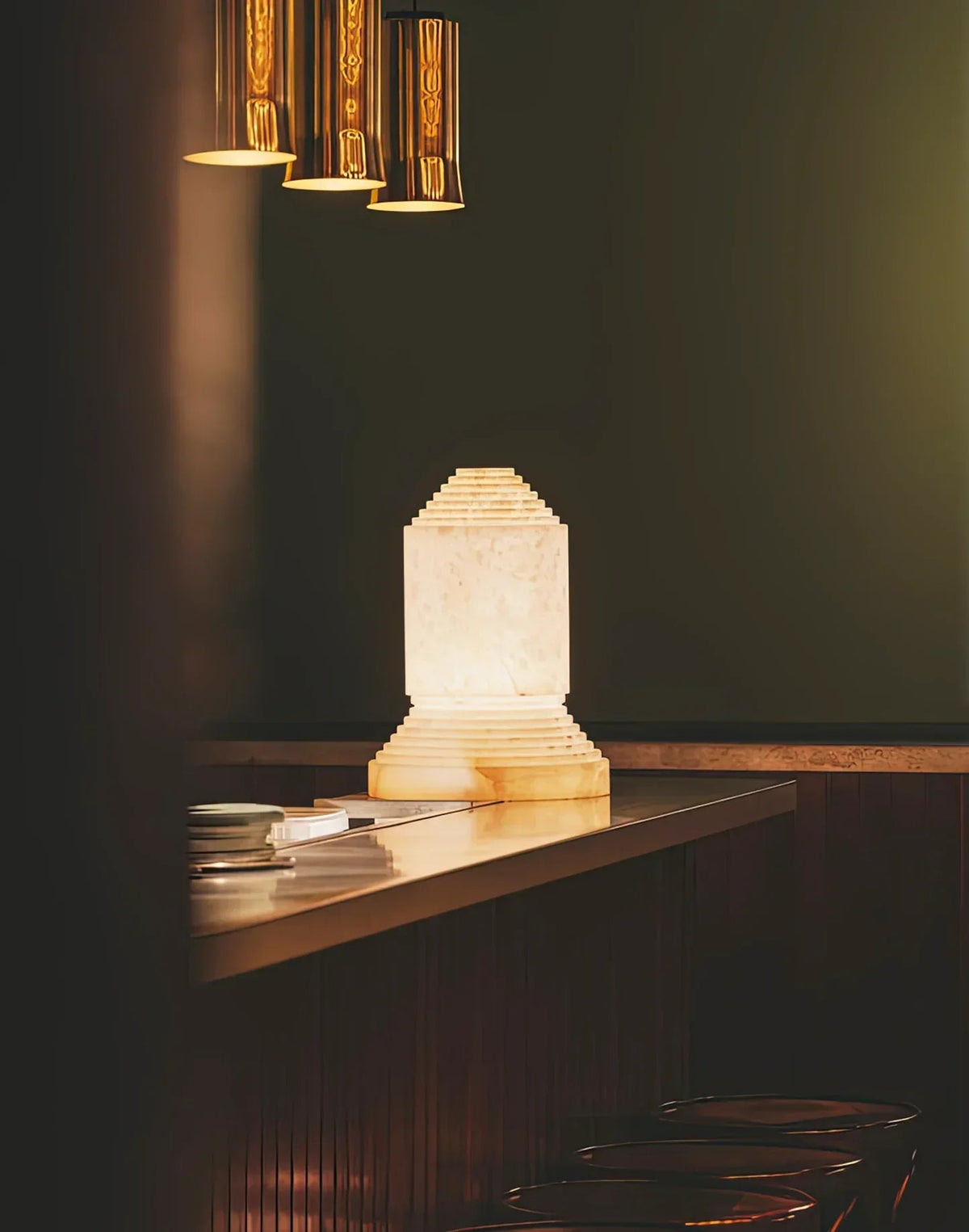 Modern Alabaster Babel Table Lamp