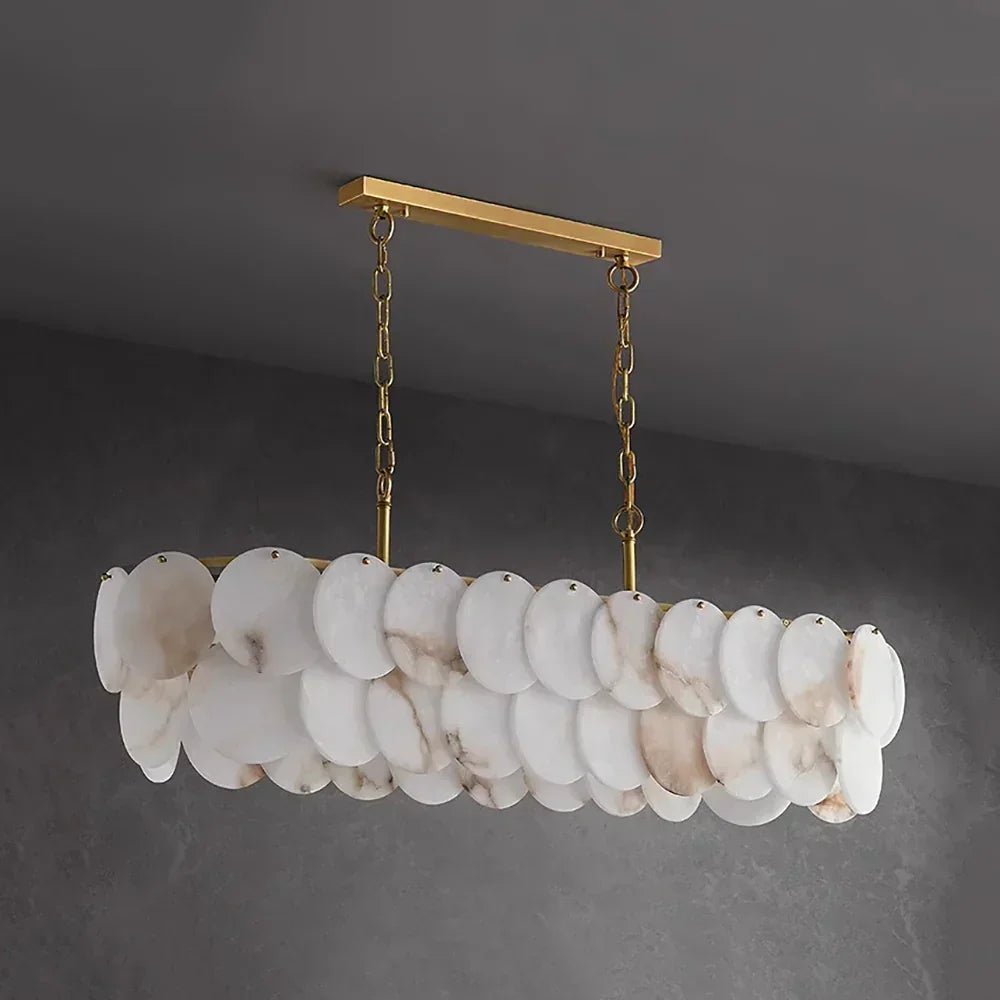 Modern Luxury Round Alabaste Chandelier