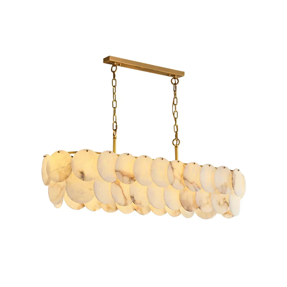 Modern Luxury Round Alabaste Chandelier