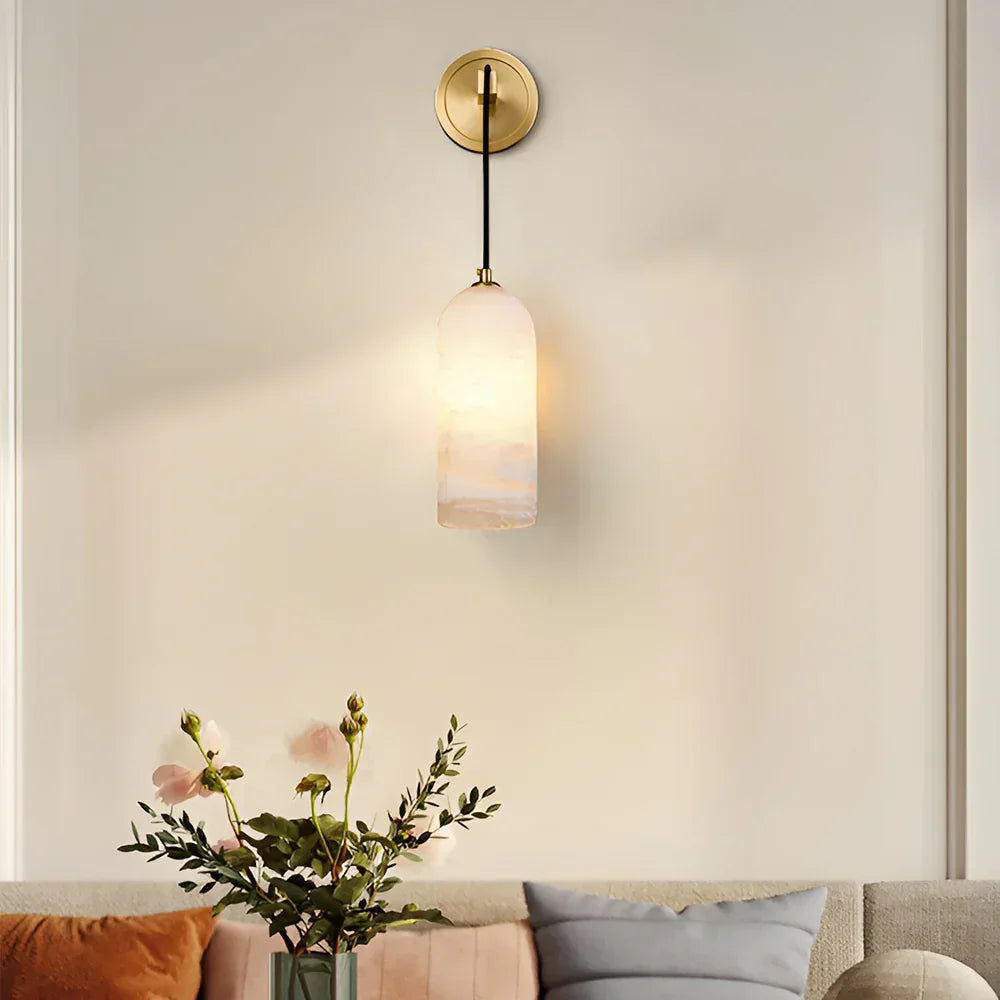 Modern Petra Alabaster Wall Sconce