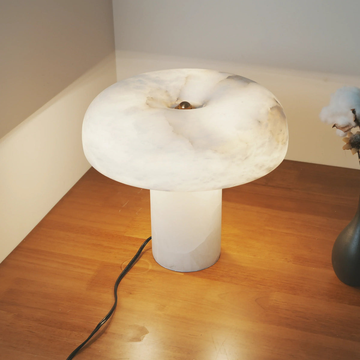 Mushroom Type Alabaster Table Lamp