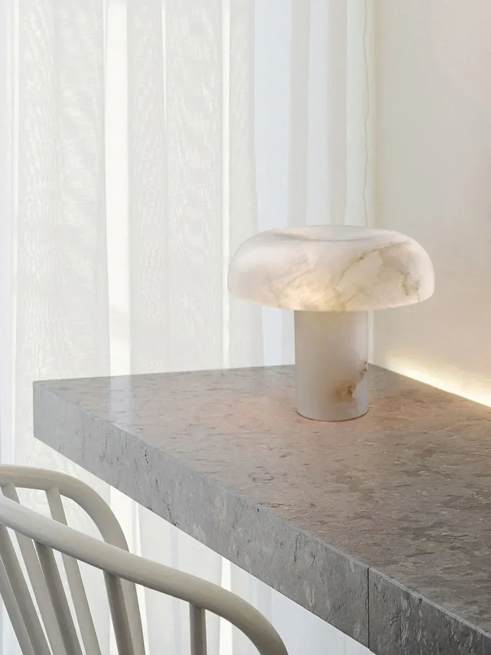 Mushroom Type Alabaster Table Lamp