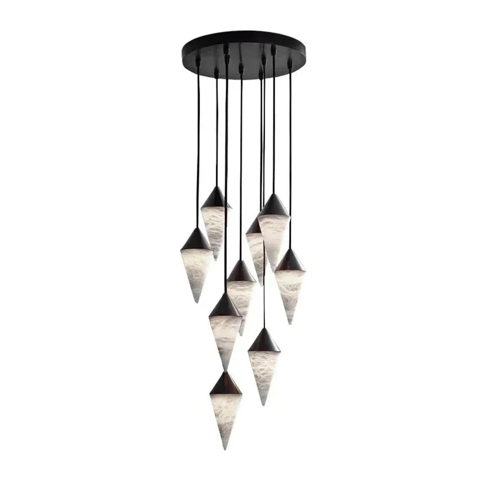 Ondine Faceted Alabaster Drop Chandelier