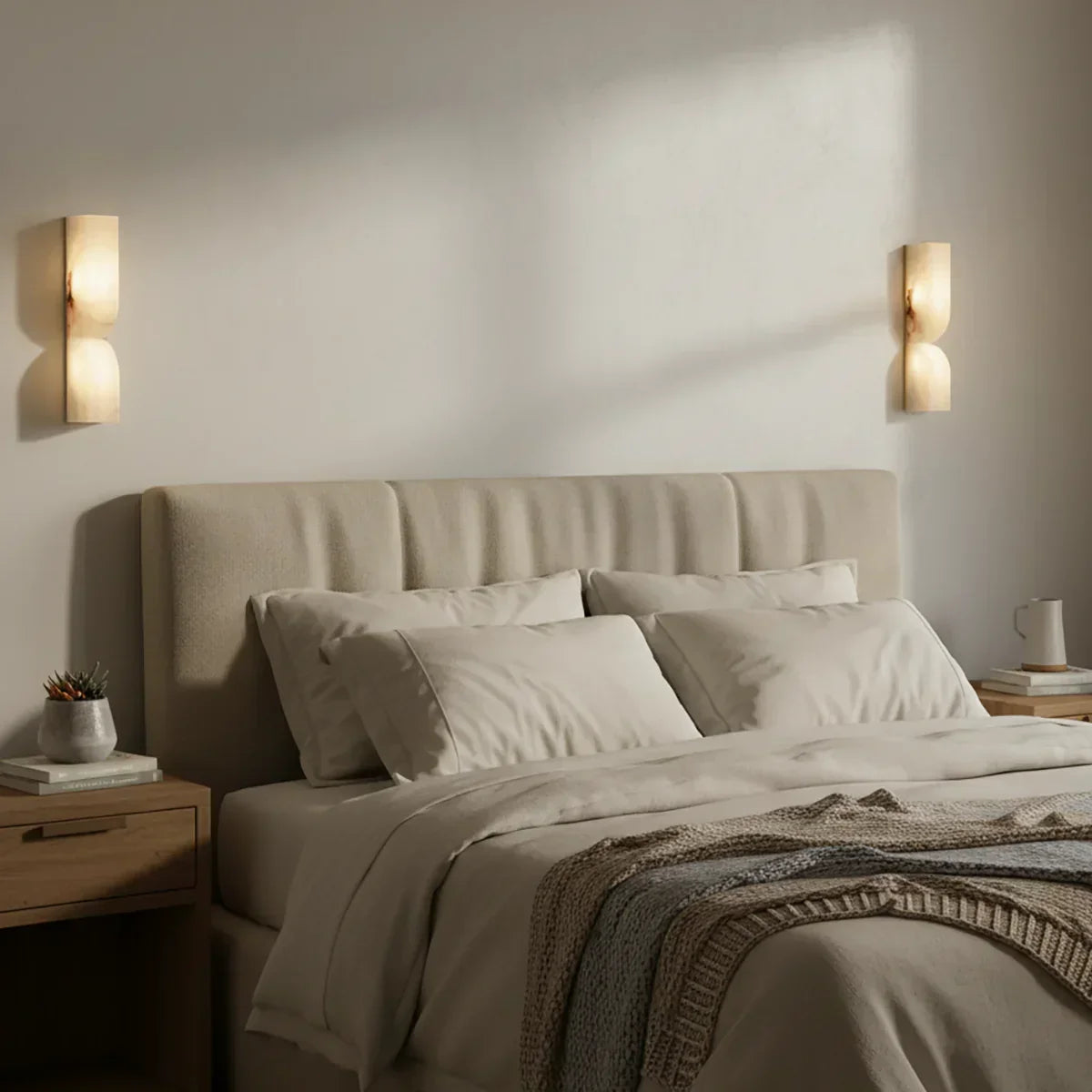 Rectangular Alabaster Essence Wall Sconce