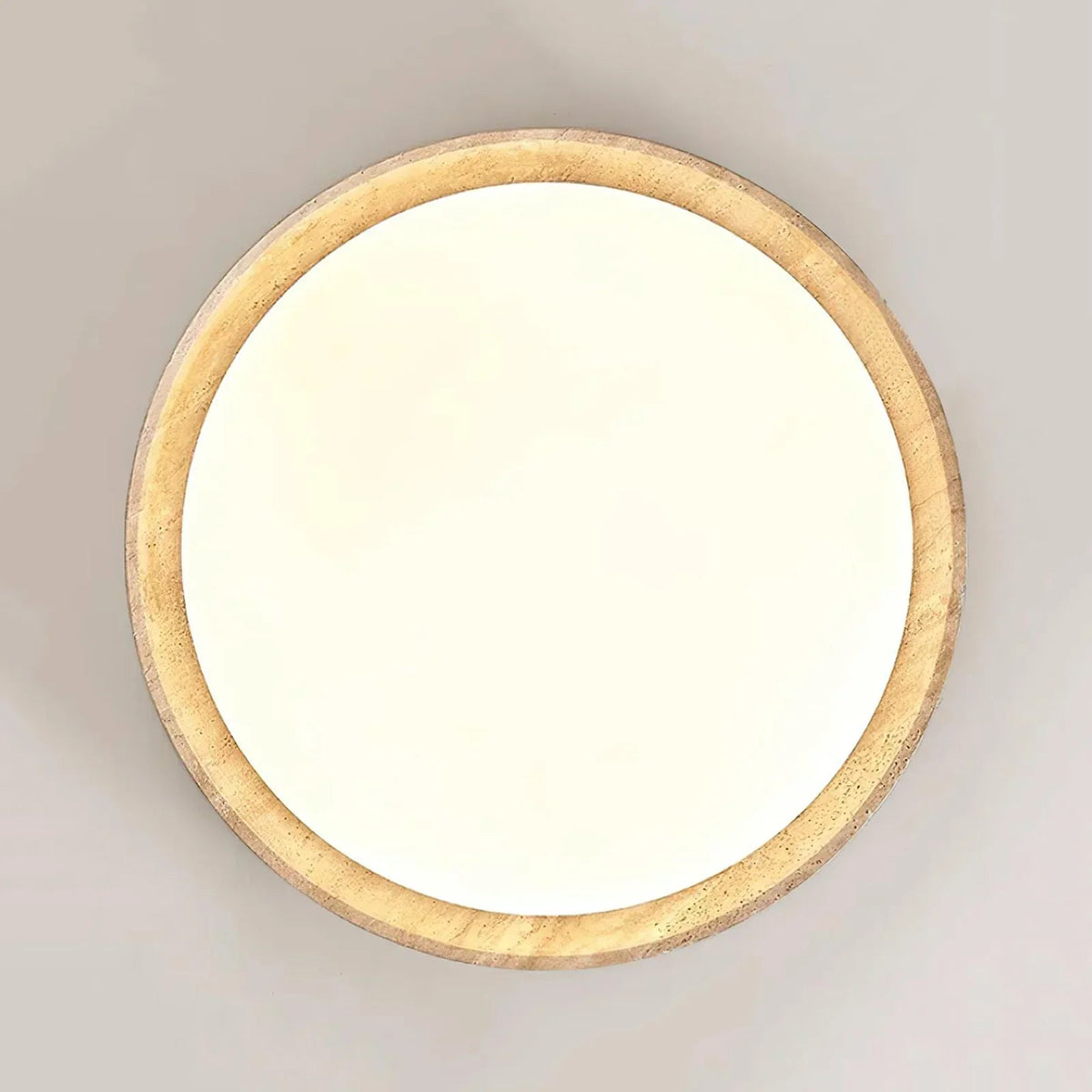 Round Kuzco Travertine Ceiling Light