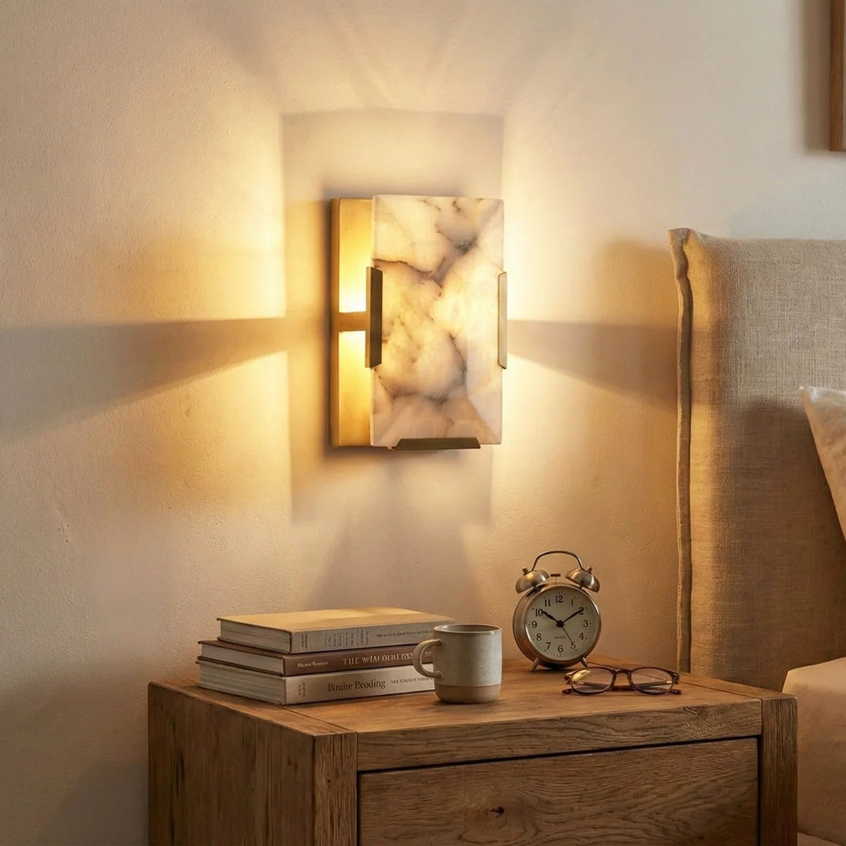Rectangular Alabaster Wall Lamp