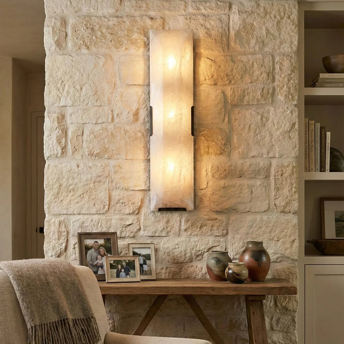 Rectangular Alabaster Wall Lamp
