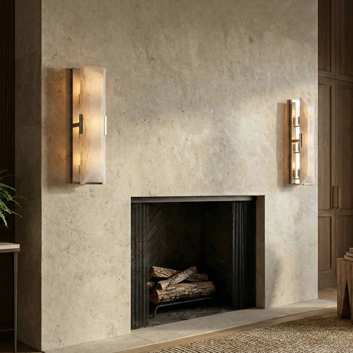 Rectangular Alabaster Wall Lamp
