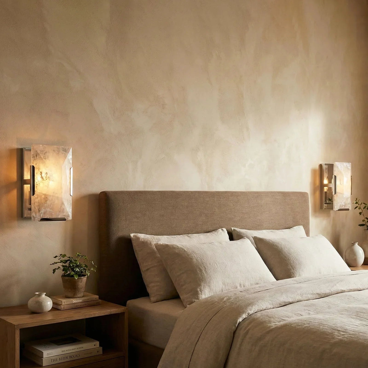 Rectangular Alabaster Wall Lamp