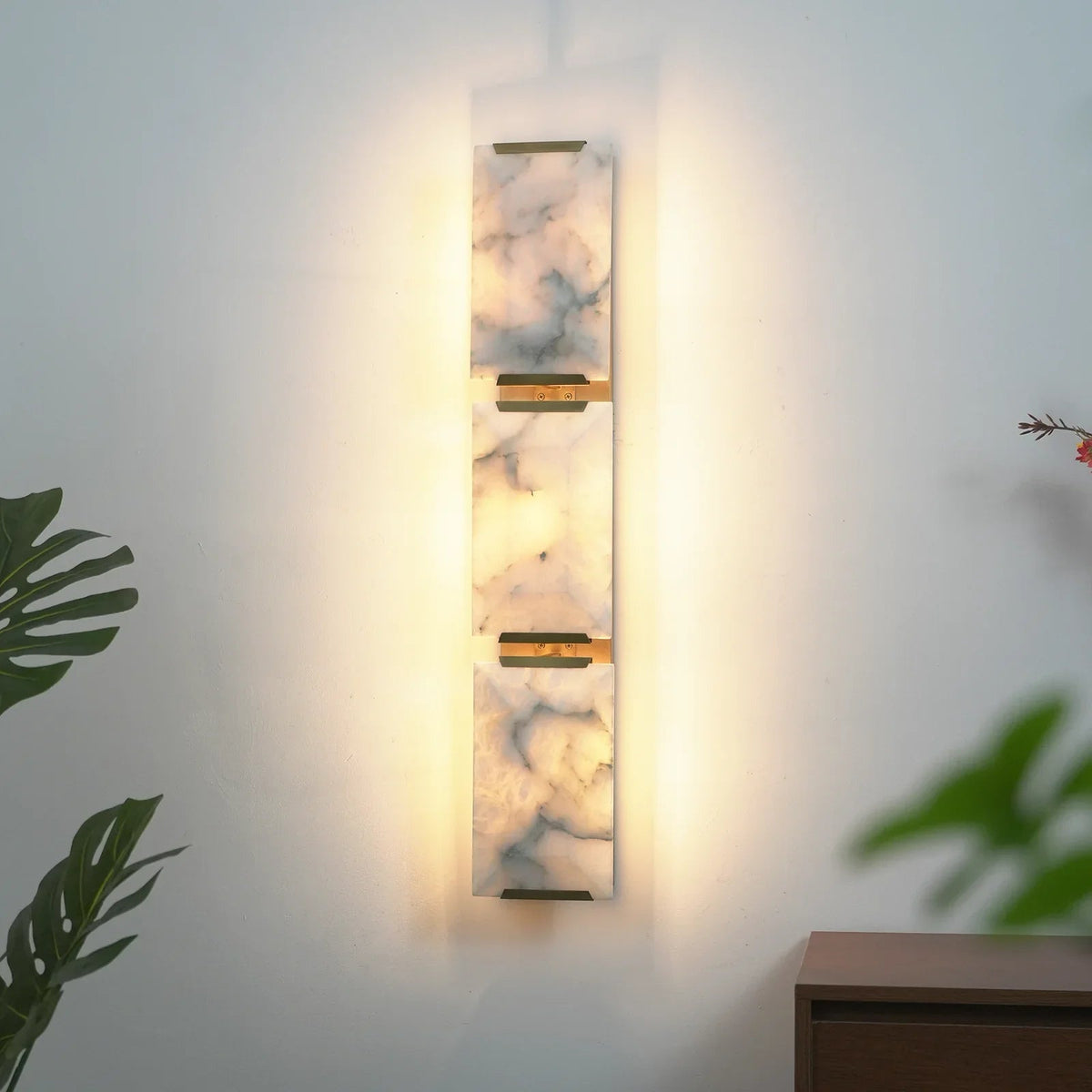 Rectangular Alabaster Wall Lamp
