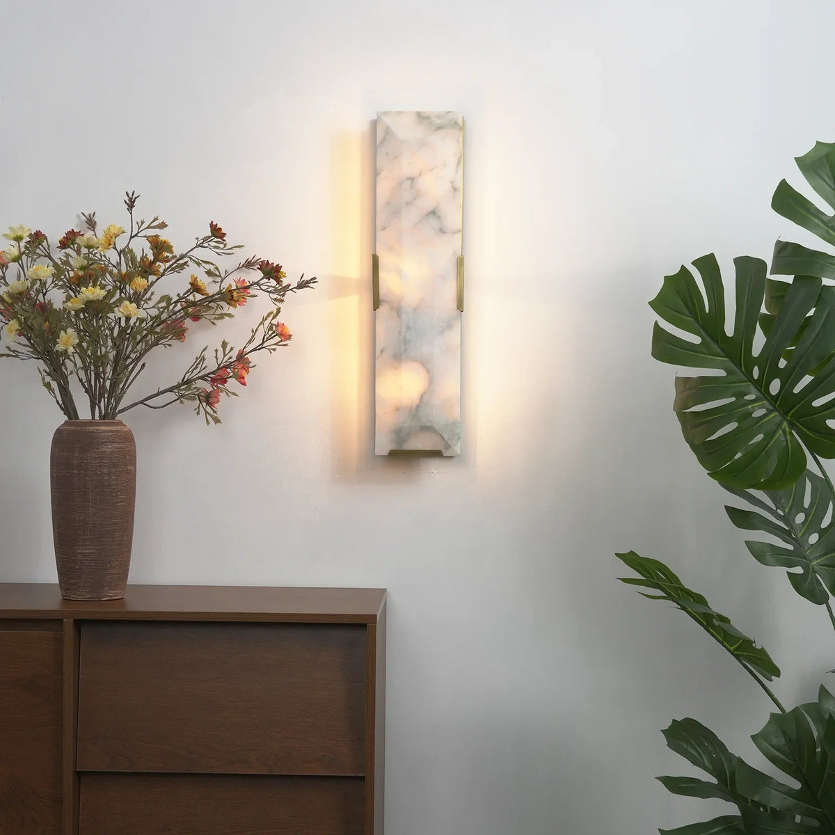 Rectangular Alabaster Wall Lamp