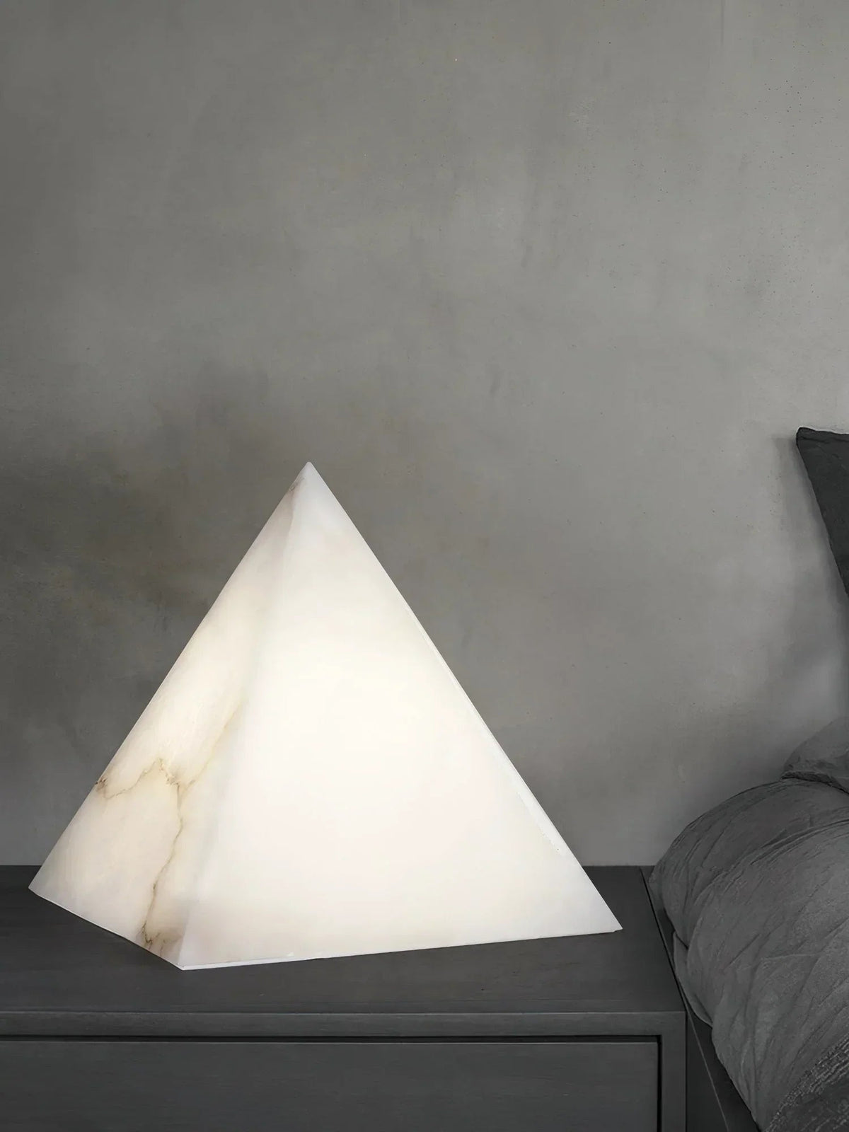 Alabaster Pyramid Table Lamp