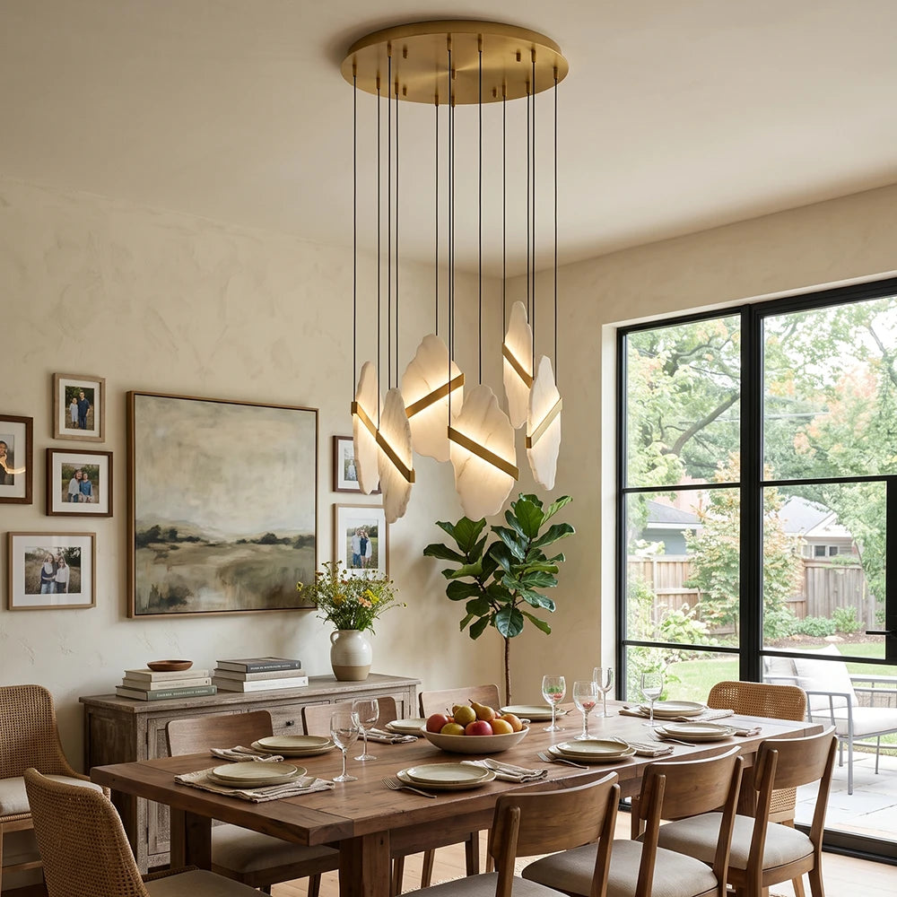 Thalia Cleaved Stone Cluster Chandelier