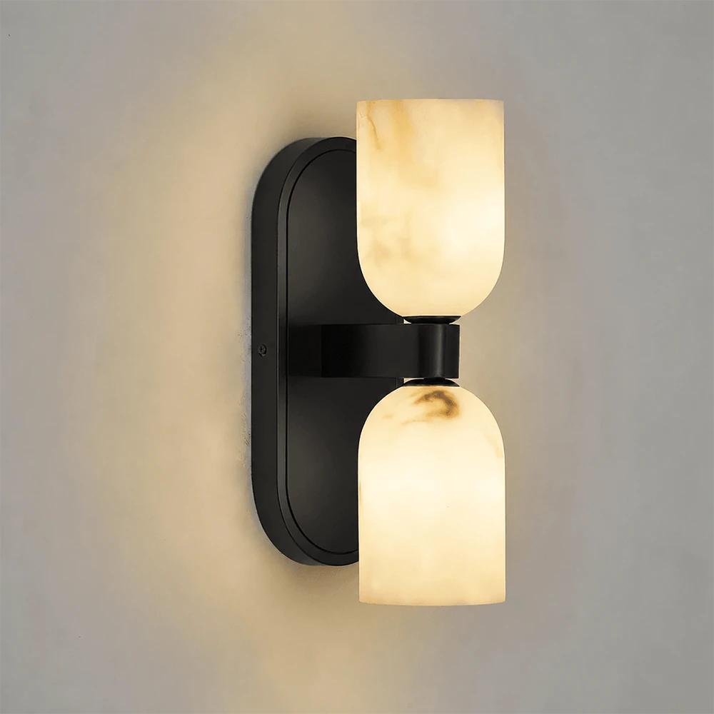 Up-Down Alabaster Duo Wall Sconce