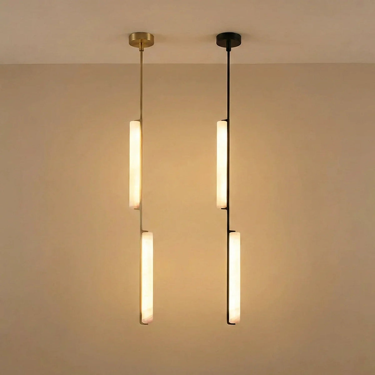 Stalactite Waterfall Linear Alabaster Chandelier