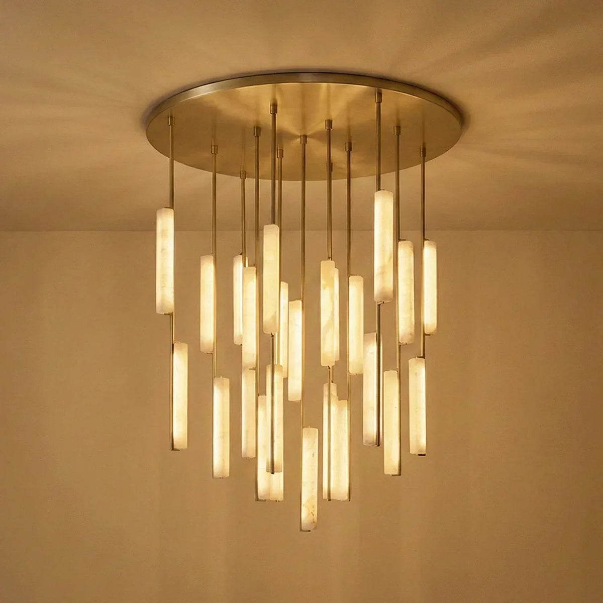 Stalactite Waterfall Linear Alabaster Chandelier