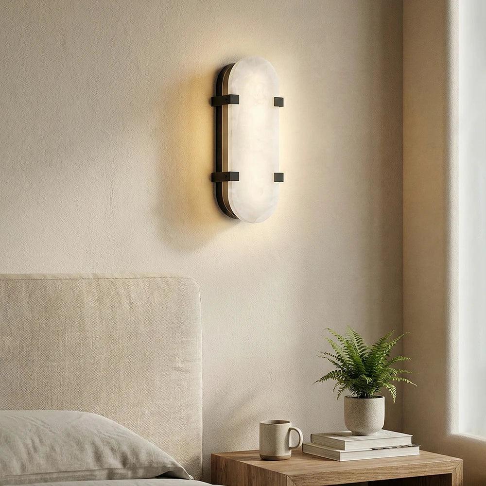 Oval Calla Alabaster Wall Sconce