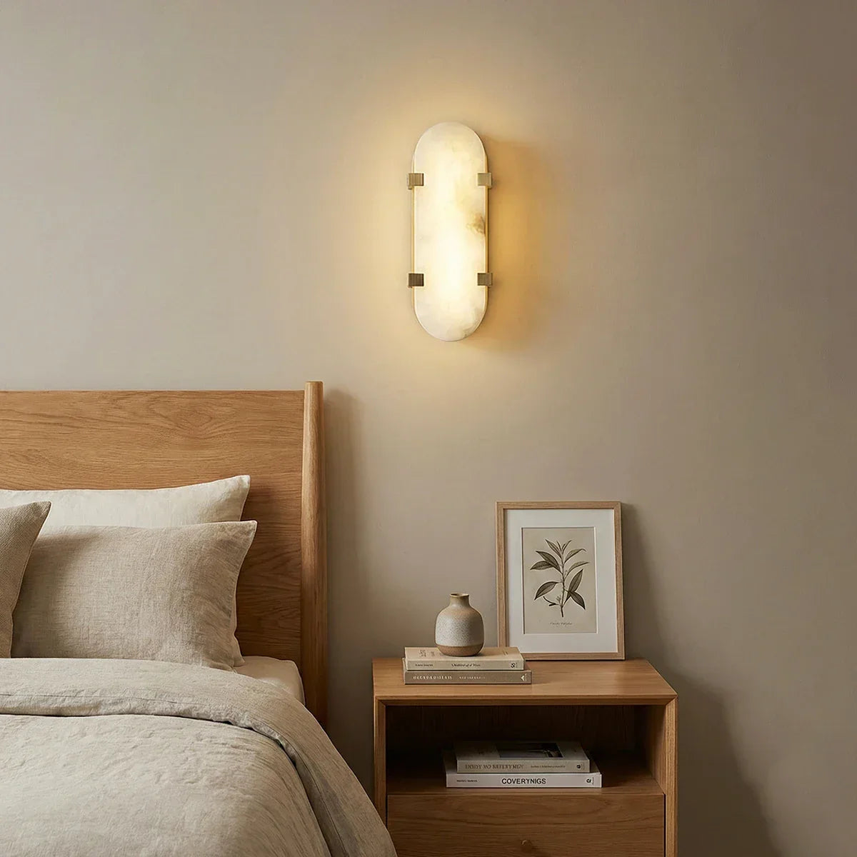 Oval Calla Alabaster Wall Sconce