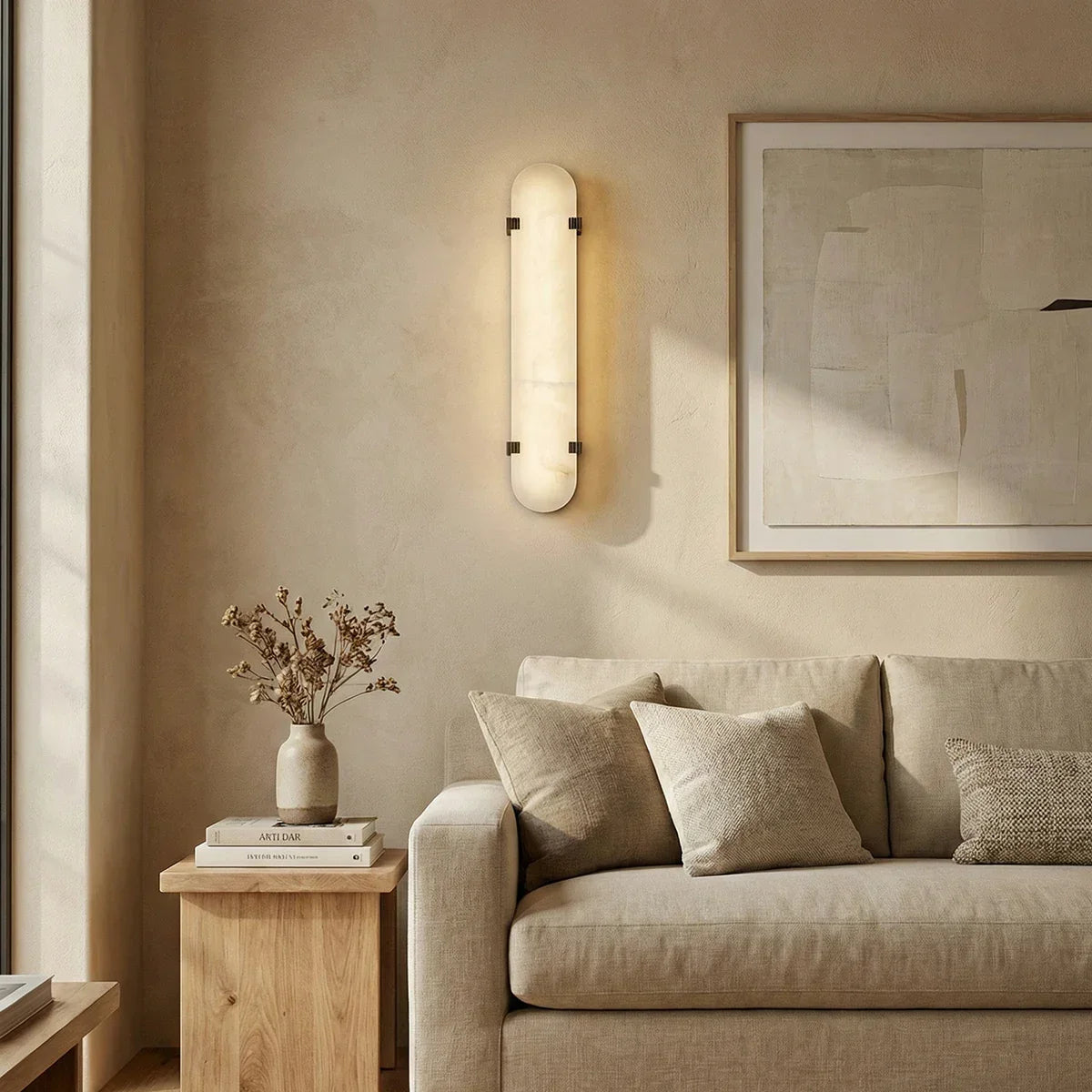 Oval Calla Alabaster Wall Sconce