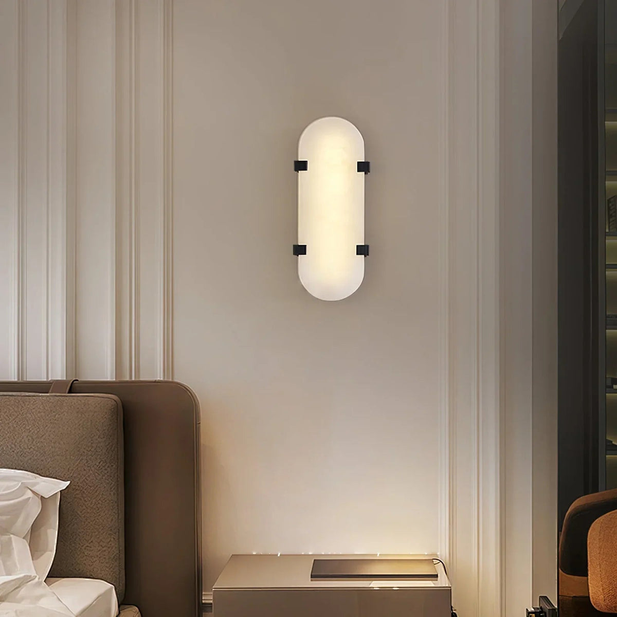 Oval Calla Alabaster Wall Sconce