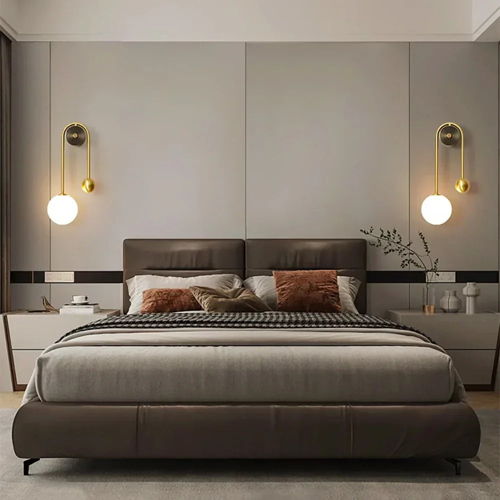 Spherical Light Luxury Wall Lamp