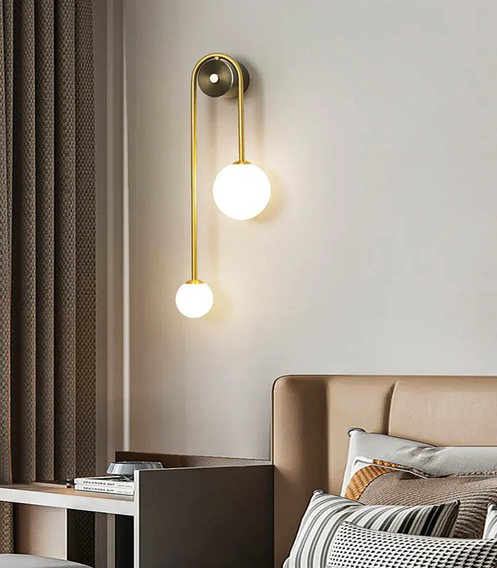 Spherical Light Luxury Wall Lamp