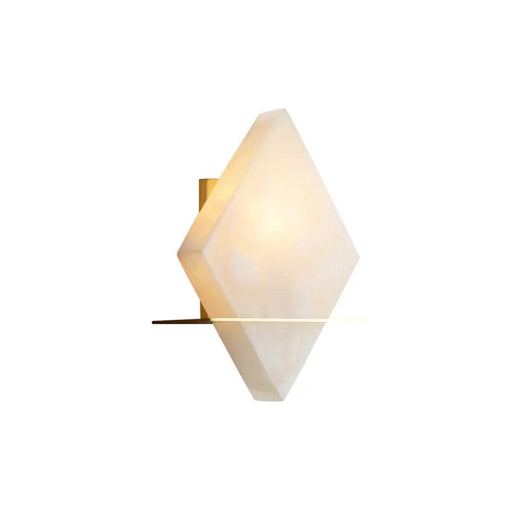 Rhombus Real Alabaster Wall Sconce