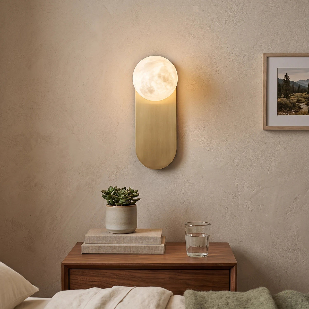 Oval Adrion Alabaster Spherical Wall Light