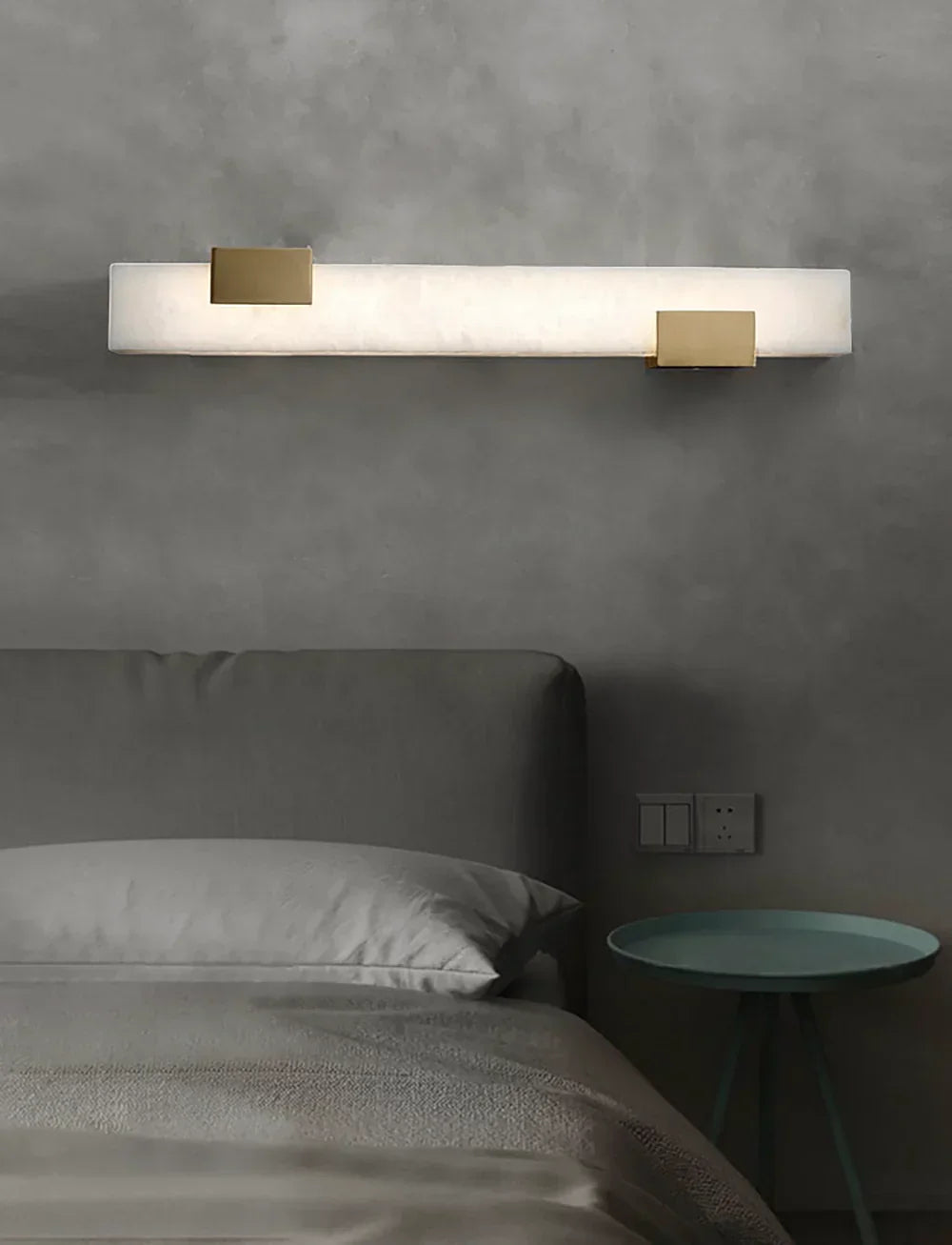 Luxury Rectangular Alabaster Wall Lamp