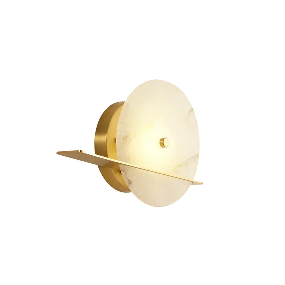 Alabaster Modern Round Wall Sconce