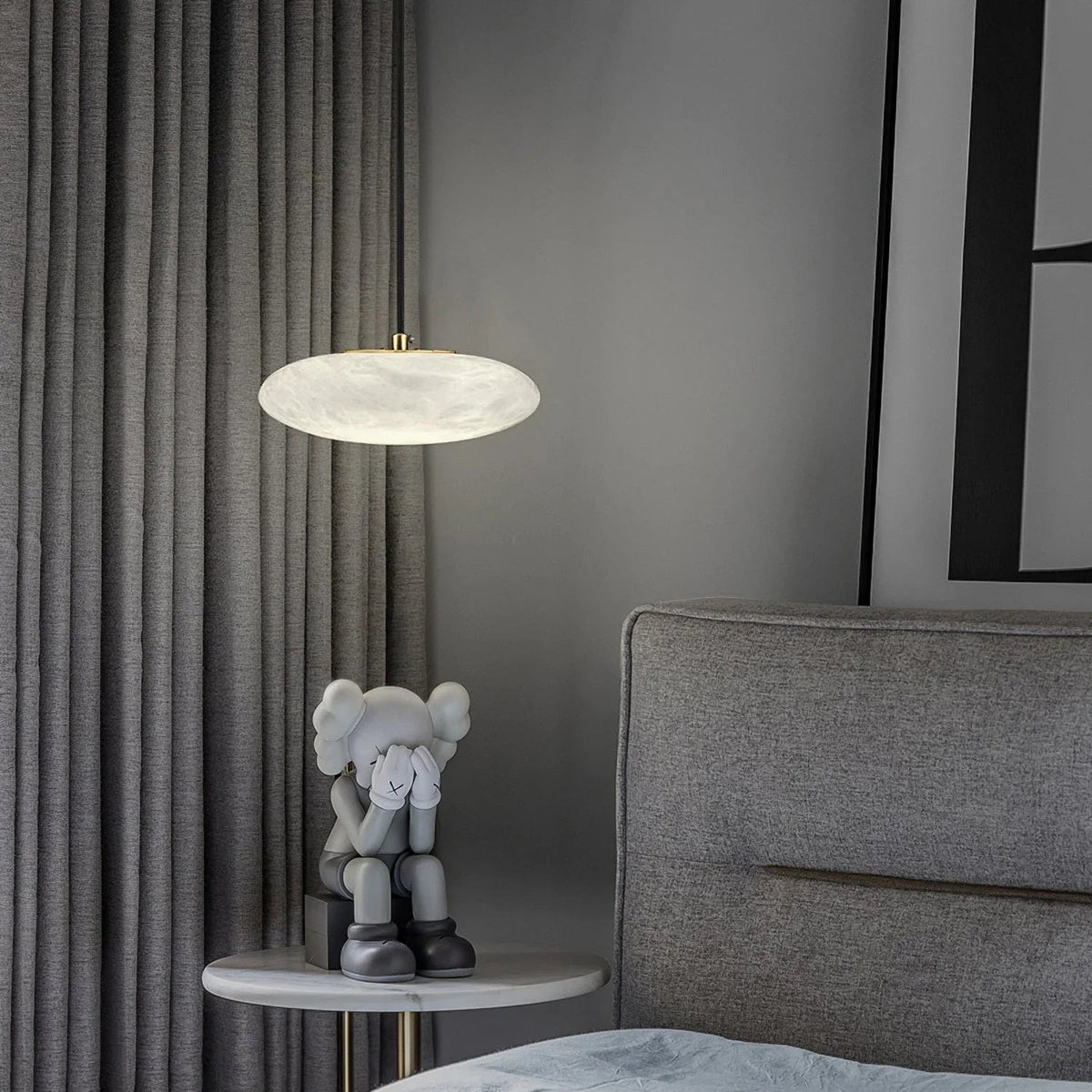 TONGOTDI Round Marble Pendant Lamp