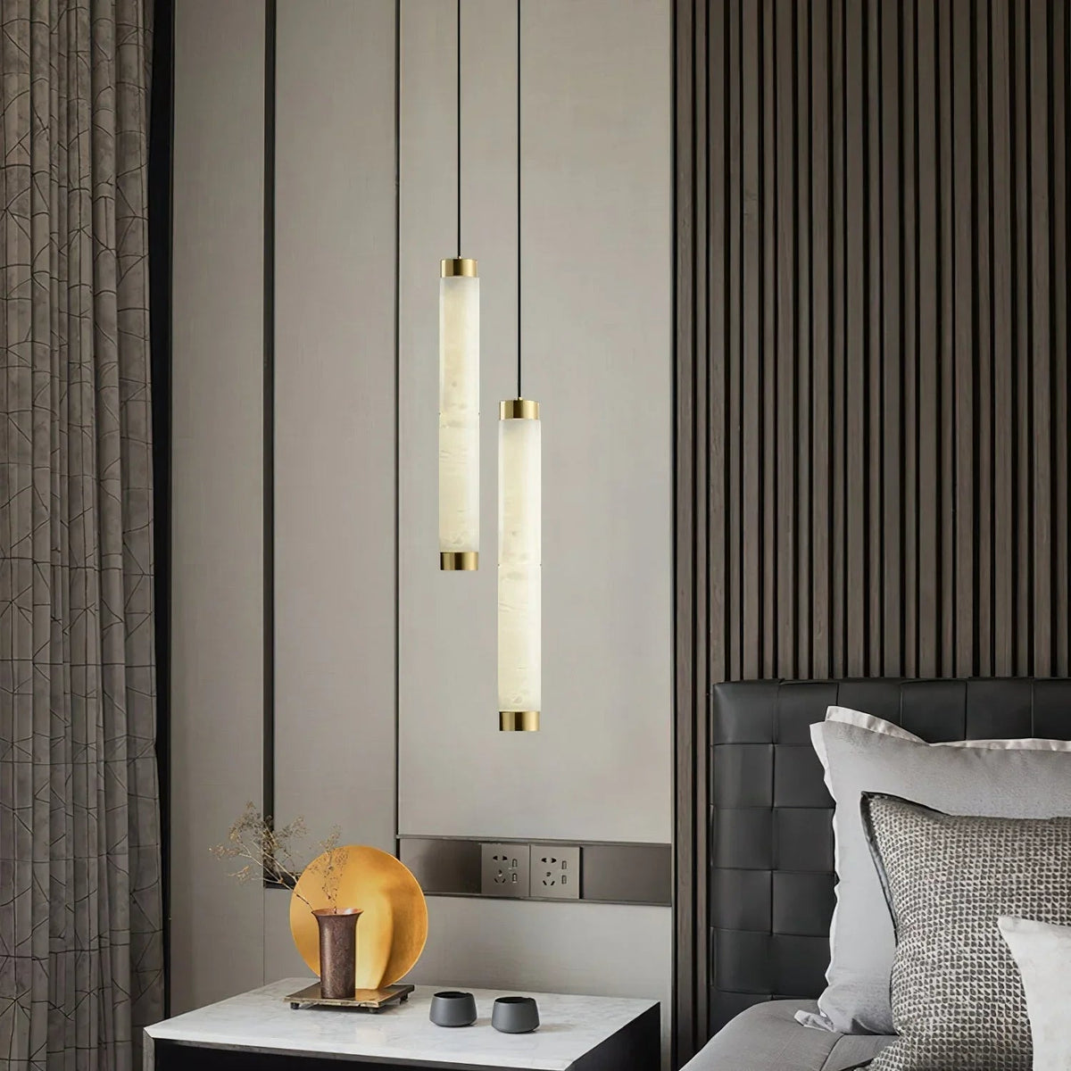 Strip Alabaster Pendant Light