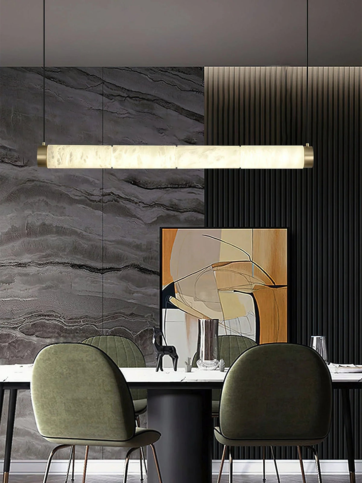 Strip Alabaster Pendant Light