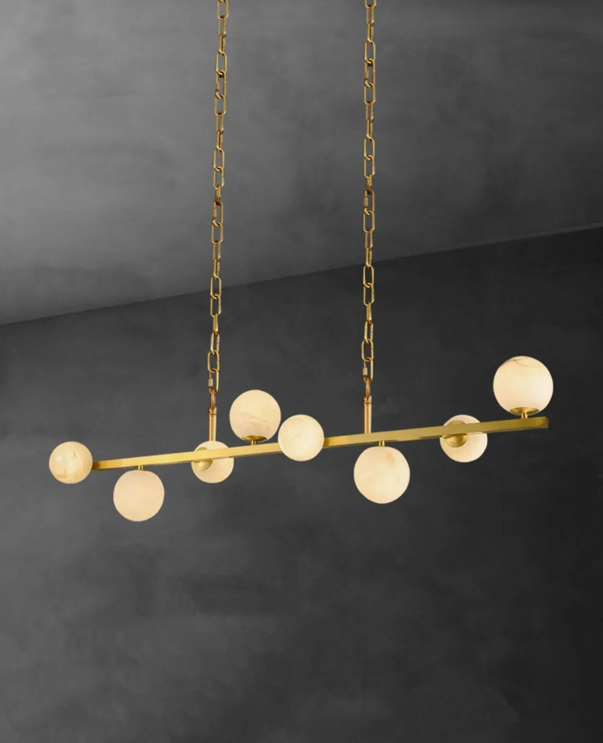 Spherical Tagliato Alabaster Chandelier