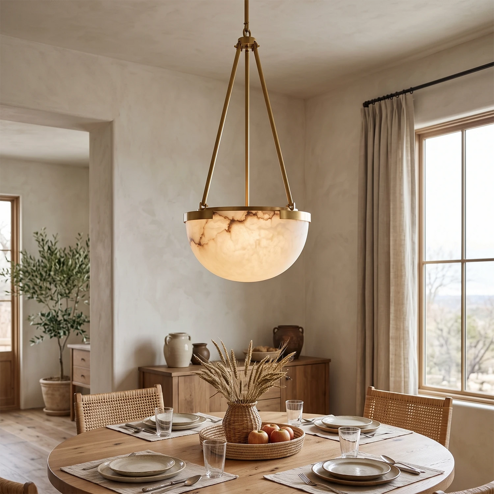 Semicircular Istar Alabaster Chandelier